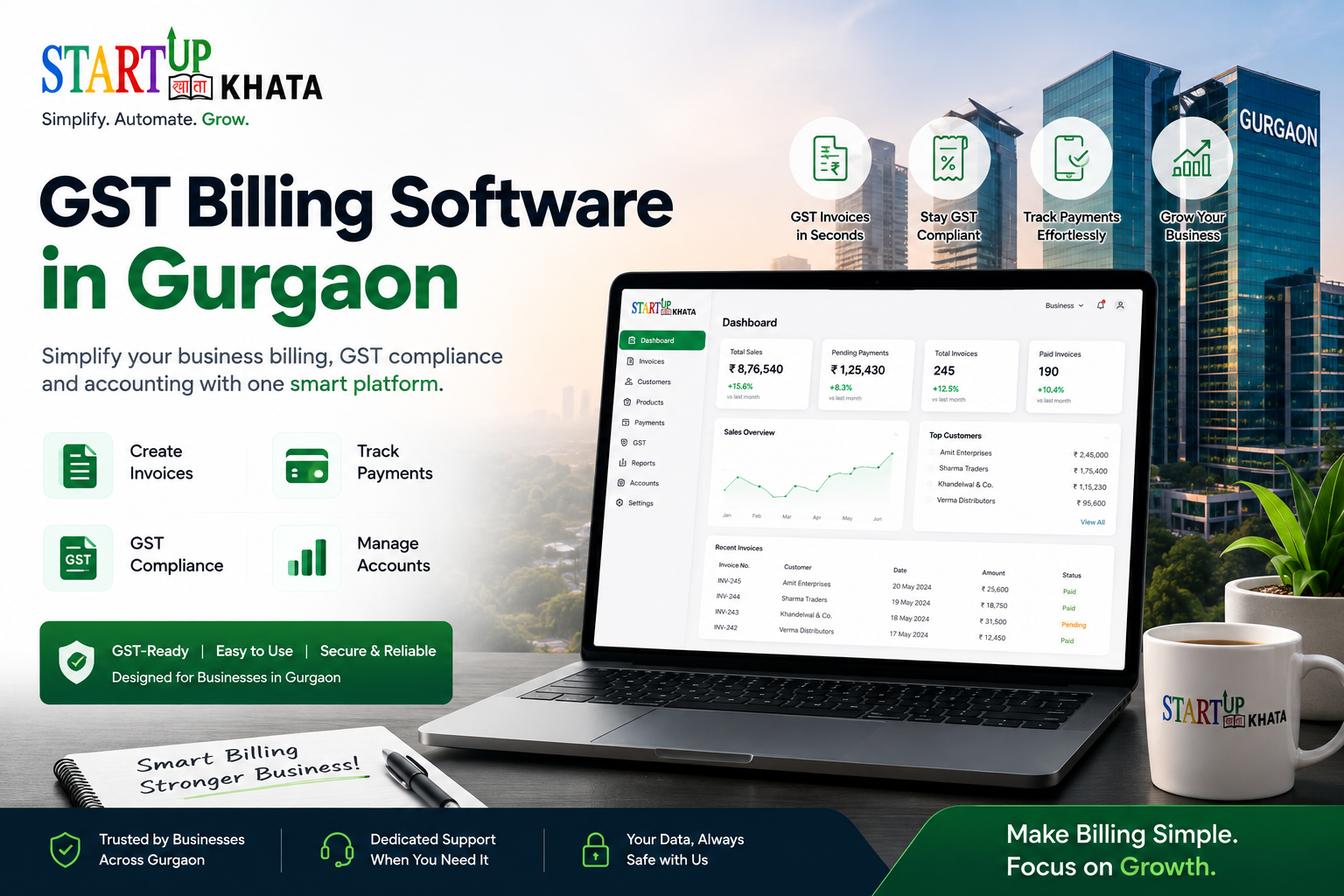 GST Billing Software in Gurgaon | Free & Easy Billing